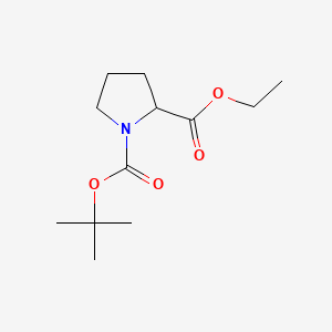 1-tert-Butyl 2-ethyl pyrrolidine-1,2-dicarboxylate chemical structure (CAS 125347-83-3)