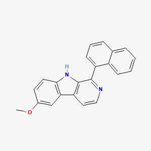 6-Methoxy-1-(naphthalen-1-yl)-9H-pyrido[3,4-b]indole chemical structure (CAS 1253491-42-7)