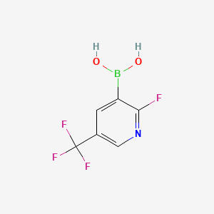 (2-Fluoro-5-(trifluoromethyl)pyridin-3-yl)boronic acid chemical structure (CAS 1253569-51-5)