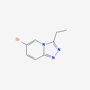 6-Bromo-3-ethyl-[1,2,4]triazolo[4,3-a]pyridine chemical structure (CAS 1253789-47-7)