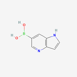 (1H-Pyrrolo[3,2-b]pyridin-6-yl)boronic acid chemical structure (CAS 1253911-17-9)