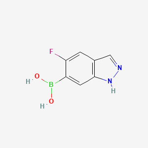 (5-Fluoro-1H-indazol-6-yl)boronic acid chemical structure (CAS 1253911-22-6)