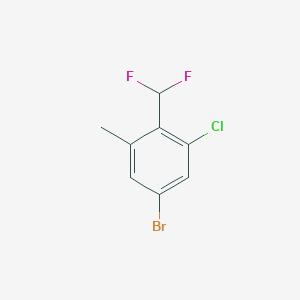 5-Bromo-1-chloro-2-(difluoromethyl)-3-methylbenzene chemical structure (CAS 1254034-22-4)