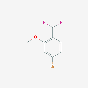 4-Bromo-1-(difluoromethyl)-2-methoxybenzene chemical structure (CAS 1254034-35-9)