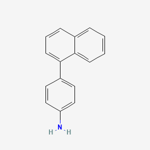 4-(Naphthalen-1-yl)aniline chemical structure (CAS 125404-00-4)