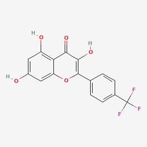 3,5,7-Trihydroxy-2-(4-(trifluoromethyl)phenyl)-4H-chromen-4-one chemical structure (CAS 1254040-46-4)