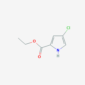 Ethyl 4-chloro-1H-pyrrole-2-carboxylate chemical structure (CAS 1254110-74-1)