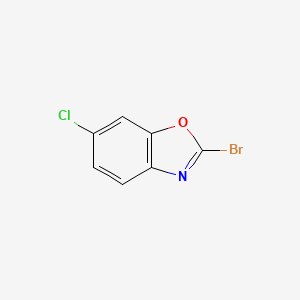 2-Bromo-6-chlorobenzo[d]oxazole chemical structure (CAS 1254123-54-0)