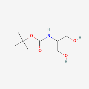 tert-Butyl (1,3-dihydroxypropan-2-yl)carbamate chemical structure (CAS 125414-41-7)