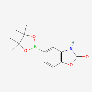 5-(4,4,5,5-Tetramethyl-1,3,2-dioxaborolan-2-yl)benzo[d]oxazol-2(3H)-one chemical structure (CAS 1254319-58-8)