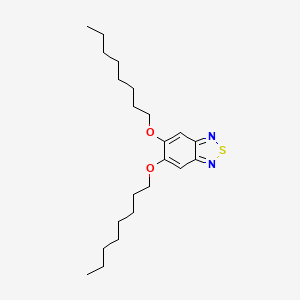 5,6-Bis(octyloxy)benzo[c][1,2,5]thiadiazole chemical structure (CAS 1254353-37-1)