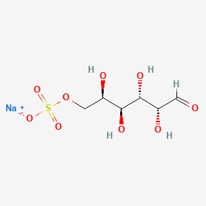Sodium (2R,3S,4S,5R)-2,3,4,5-tetrahydroxy-6-oxohexyl sulfate chemical structure (CAS 125455-62-1)