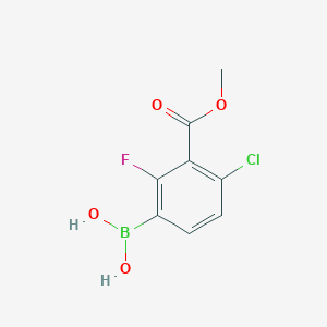 (4-Chloro-2-fluoro-3-(methoxycarbonyl)phenyl)boronic acid chemical structure (CAS 1254701-01-3)