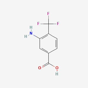 3-Amino-4-(trifluoromethyl)benzoic acid chemical structure (CAS 125483-00-3)