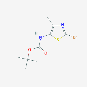tert-Butyl (2-bromo-4-methylthiazol-5-yl)carbamate chemical structure (CAS 1255095-03-4)