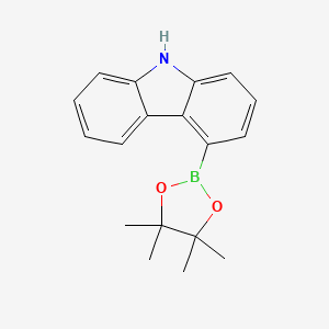 4-(4,4,5,5-Tetramethyl-1,3,2-dioxaborolan-2-yl)-9H-carbazole chemical structure (CAS 1255309-13-7)