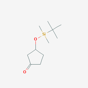 3-((tert-Butyldimethylsilyl)oxy)cyclopentanone chemical structure (CAS 125549-11-3)