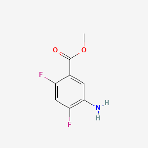 Methyl 5-amino-2,4-difluorobenzoate chemical structure (CAS 125568-73-2)