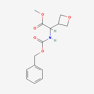 Methyl 2-(((benzyloxy)carbonyl)amino)-2-(oxetan-3-yl)acetate chemical structure (CAS 1255717-04-4)