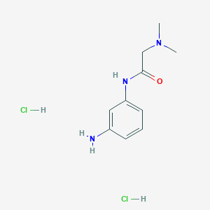 N-(3-Aminophenyl)-2-(dimethylamino)acetamide dihydrochloride chemical structure (CAS 1255717-19-1)