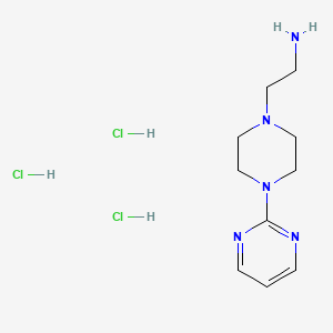 2-(4-(Pyrimidin-2-yl)piperazin-1-yl)ethan-1-amine trihydrochloride chemical structure (CAS 1255717-23-7)