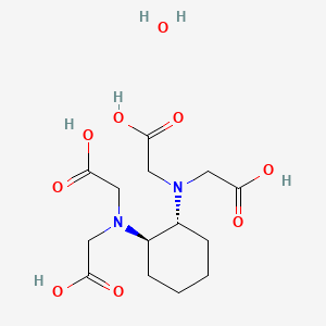 2,2',2'',2'''-(trans-Cyclohexane-1,2-diylbis(azanetriyl))tetraacetic acid hydrate chemical structure (CAS 125572-95-4)