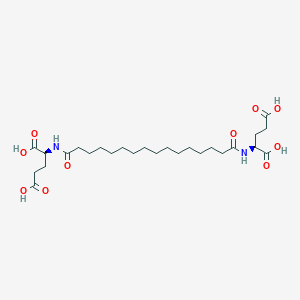 (2S,2'S)-2,2'-(Hexadecanedioylbis(azanediyl))dipentanedioic acid chemical structure (CAS 1255861-91-6)