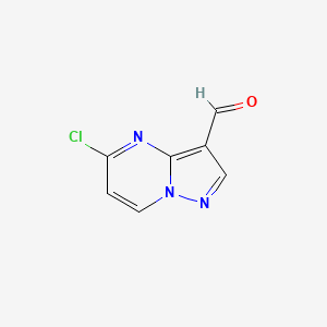 5-Chloropyrazolo[1,5-a]pyrimidine-3-carbaldehyde chemical structure (CAS 1256162-94-3)
