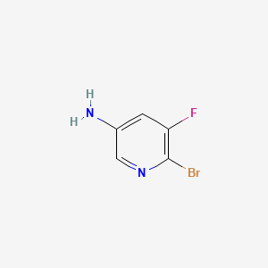 5-Amino-2-bromo-3-fluoropyridine chemical structure (CAS 1256276-41-1)