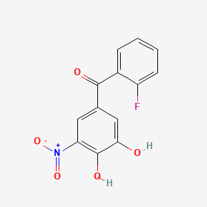 (3,4-Dihydroxy-5-nitrophenyl)(2-fluorophenyl)methanone chemical structure (CAS 125628-97-9)