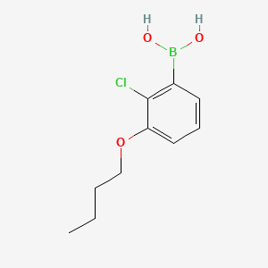 (3-Butoxy-2-chlorophenyl)boronic acid chemical structure (CAS 1256345-58-0)