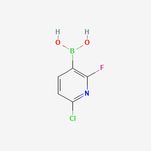 (6-Chloro-2-fluoropyridin-3-yl)boronic acid chemical structure (CAS 1256345-66-0)