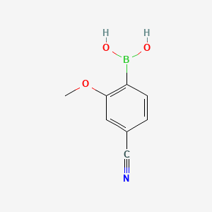 (4-Cyano-2-methoxyphenyl)boronic acid chemical structure (CAS 1256345-67-1)