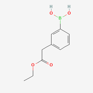 (3-(2-Ethoxy-2-oxoethyl)phenyl)boronic acid chemical structure (CAS 1256345-69-3)