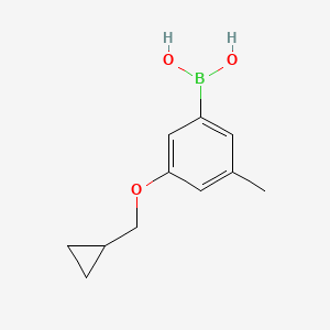 (3-(Cyclopropylmethoxy)-5-methylphenyl)boronic acid chemical structure (CAS 1256345-78-4)
