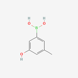 (3-Hydroxy-5-methylphenyl)boronic acid chemical structure (CAS 1256345-79-5)