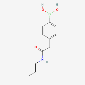 (4-(2-Oxo-2-(propylamino)ethyl)phenyl)boronic acid chemical structure (CAS 1256345-81-9)