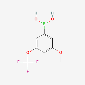 (3-Methoxy-5-(trifluoromethoxy)phenyl)boronic acid chemical structure (CAS 1256345-88-6)