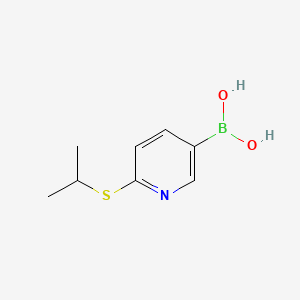 (6-(Isopropylthio)pyridin-3-yl)boronic acid chemical structure (CAS 1256345-90-0)