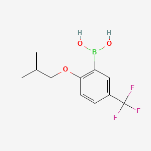 (2-Isobutoxy-5-(trifluoromethyl)phenyl)boronic acid chemical structure (CAS 1256345-99-9)