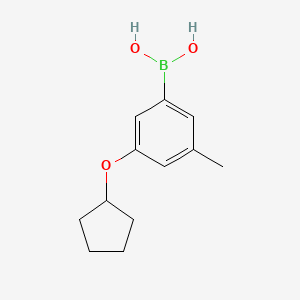 (3-(Cyclopentyloxy)-5-methylphenyl)boronic acid chemical structure (CAS 1256346-07-2)