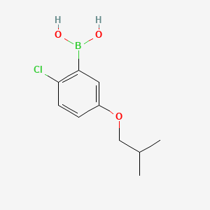 (2-Chloro-5-isobutoxyphenyl)boronic acid chemical structure (CAS 1256346-11-8)