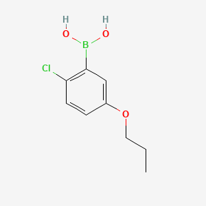 (2-Chloro-5-propoxyphenyl)boronic acid chemical structure (CAS 1256346-14-1)