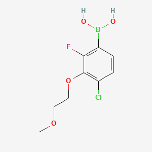(4-Chloro-2-fluoro-3-(2-methoxyethoxy)phenyl)boronic acid chemical structure (CAS 1256346-26-5)