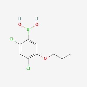 (2,4-Dichloro-5-propoxyphenyl)boronic acid chemical structure (CAS 1256346-45-8)