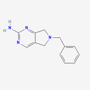 6-Benzyl-6,7-dihydro-5H-pyrrolo[3,4-d]pyrimidin-2-amine chemical structure (CAS 1256353-14-6)