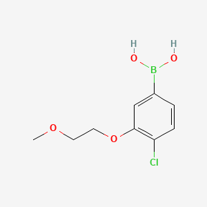 (4-Chloro-3-(2-methoxyethoxy)phenyl)boronic acid chemical structure (CAS 1256355-00-6)