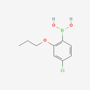(4-Chloro-2-propoxyphenyl)boronic acid chemical structure (CAS 1256355-03-9)