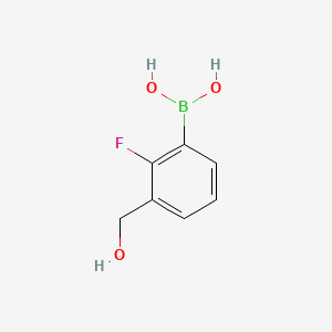 (2-Fluoro-3-(hydroxymethyl)phenyl)boronic acid chemical structure (CAS 1256355-08-4)