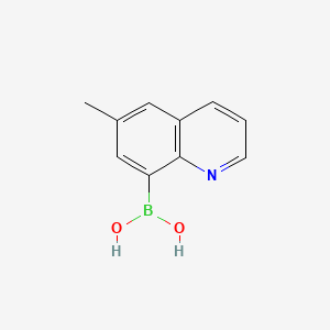 (6-Methylquinolin-8-yl)boronic acid chemical structure (CAS 1256355-09-5)